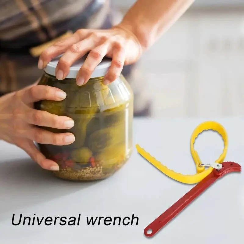 Adjustable Wrench Oil Filter Puller Multipurpose Belt Spanner Chain Jar Lids Cartridge Opener Oil Filters Car Repair Hand Tools
