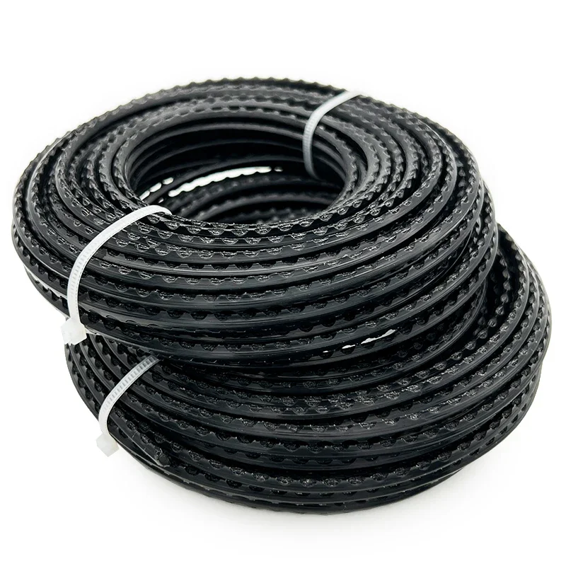 Garden Power Tool Brush Cutter Accessories Black Color Trimmer Serrated Line 3.0mm 15m Brushcutter Wire