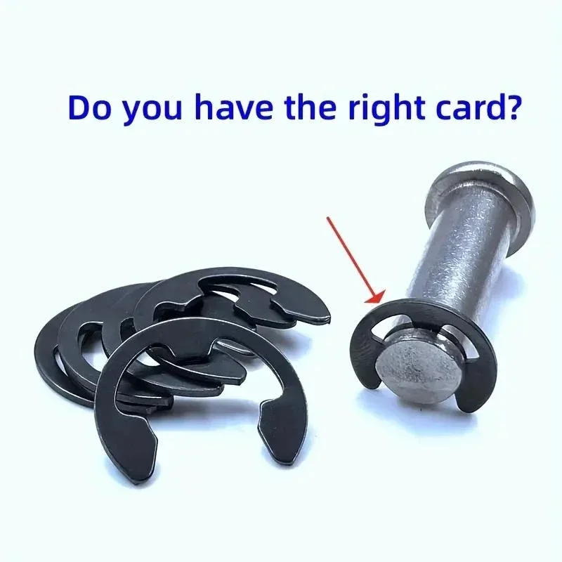 120pcs Black Stainless Steel Retaining Circlip Set Snap Ring E-clip Washer Assortment For Shaft Fastener M1.5-m10 Utility Tools