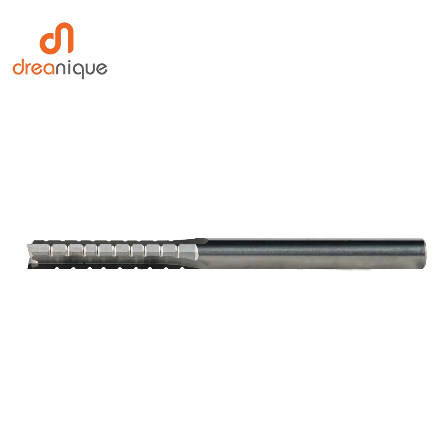 Dreanique 1pc 3 Straight Flutes Carbide Milling Cutter Chipbreaker Woodworking Carving CNC Trimming Slot Bit Plywood