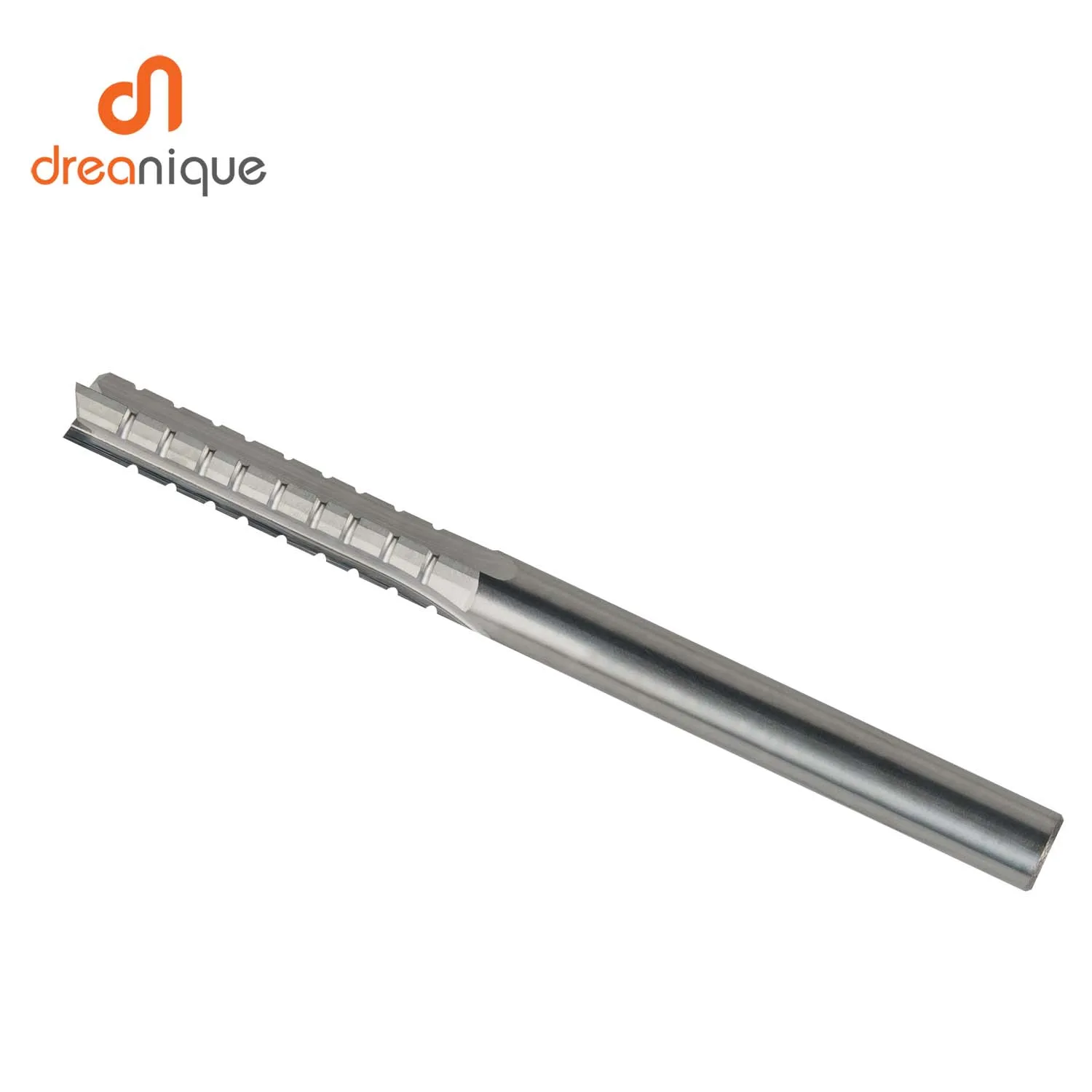 Dreanique 1pc 3 Straight Flutes Carbide Milling Cutter Chipbreaker Woodworking Carving CNC Trimming Slot Bit Plywood