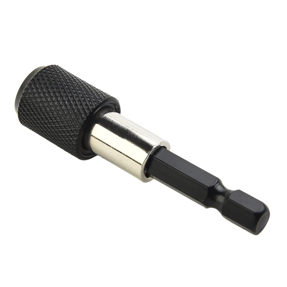 2pc 50/60mm Drill Chuck Screwdriver Impact Driver Keyless Adaptor 1/4in Hex Shank Drill Bit Quick Change Convertor Adapter Tool