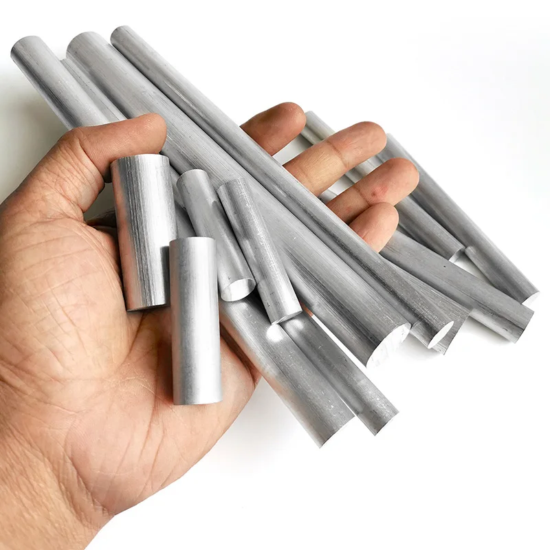 6061 High Quality Aluminum Solid Rod Round Bar Diameter Φ10 ,11,12, 15, 16 ,20 ,25, 30 ,35mm Length 50mm 100mm 150mm 200mm 300mm
