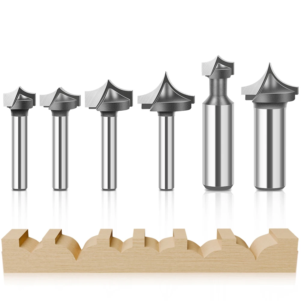 1/4 Inch 1/2 Inch Shank 6mm 12mm Shank Bottom Milling Cutter Slotting Cutter Engraving Machine Bottom Cleaning Router Bit