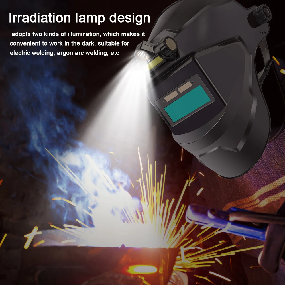 Welding Face Cover Lamp USB Charging XPE+COB Dual-purpose Headlight Argon Arc Welding Cap Welding Lighting Night Hiking Outdoor
