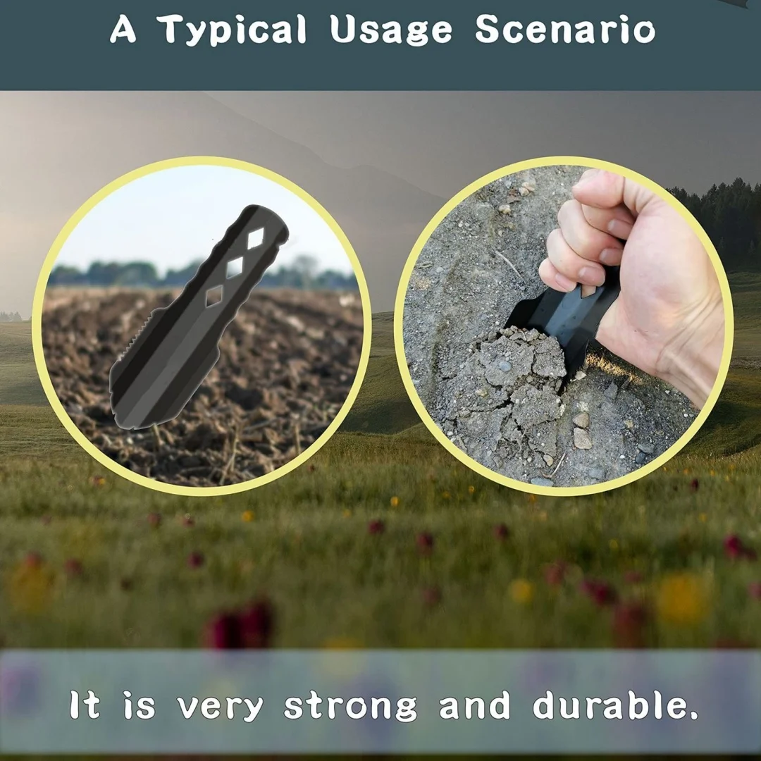 Ultralight Camping Trowel Backpacking Trowel Portable Aluminum Camping Shovel Small Potty Spade Hiking Trowel Garden Trowel Tool