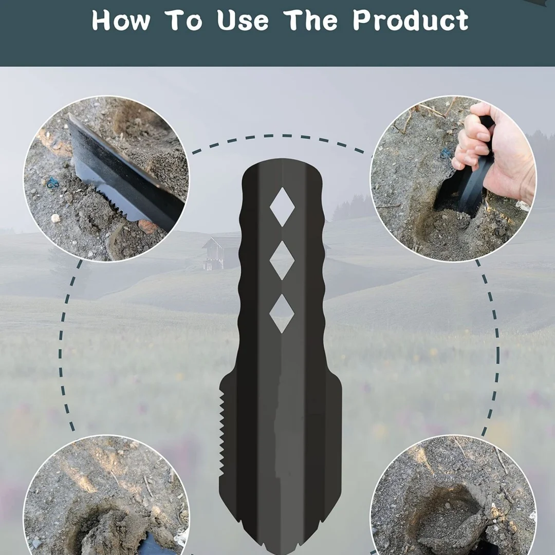 Ultralight Camping Trowel Backpacking Trowel Portable Aluminum Camping Shovel Small Potty Spade Hiking Trowel Garden Trowel Tool