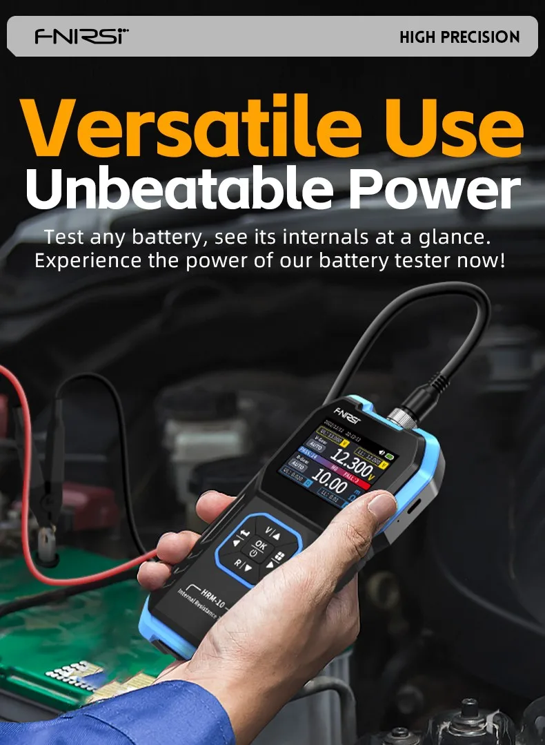 FNIRSI HRM-10 Battery Voltage Intemal Resistance Tester High-precision Trithium Lithium lron Phosphate 18650 Battery Tester