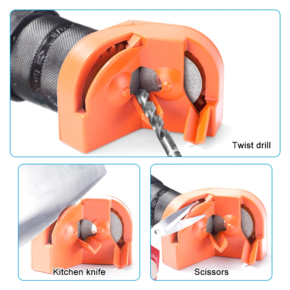 Portable V-shaped multifunctional twist drill impact drill milling cutter kitchen knife grind polishing tool accessories