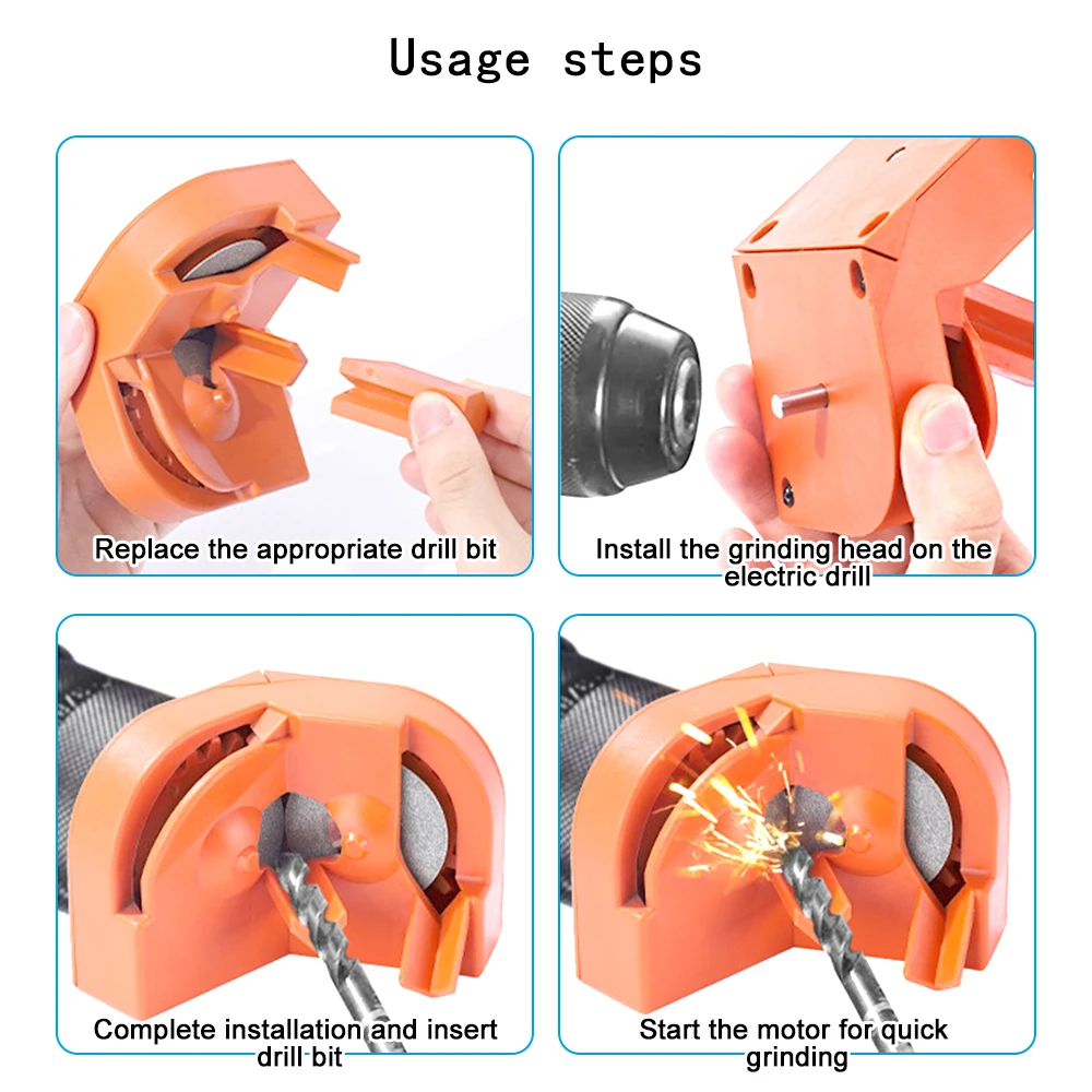 Portable V-shaped multifunctional twist drill impact drill milling cutter kitchen knife grind polishing tool accessories