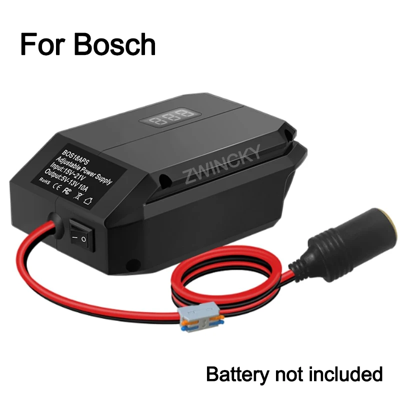 18V to 12V Step Down Converter For Makita/Dewal/Milwaukee/Bosch, Battery Adapter Cigarette Lighter Adapter Power Wheel Adapter