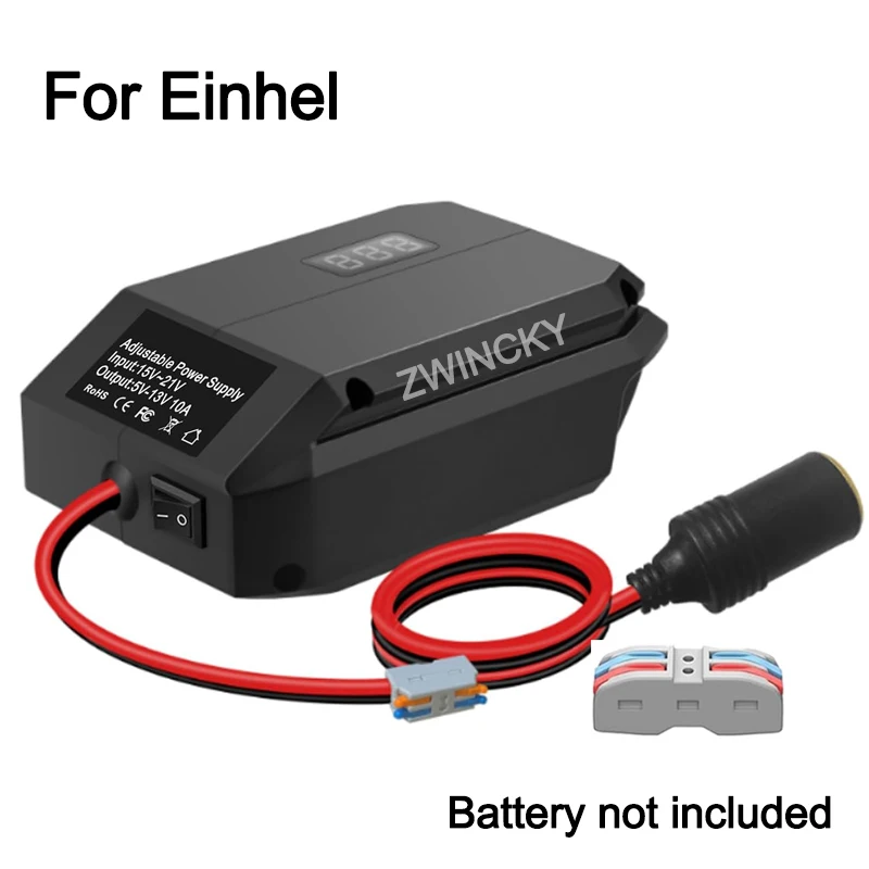 18V to 12V Step Down Converter For Makita/Dewal/Milwaukee/Bosch, Battery Adapter Cigarette Lighter Adapter Power Wheel Adapter