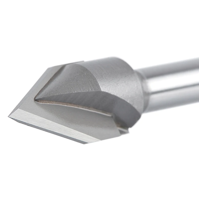 1PC V Bit end mill 3D Milling Bits carbide steel V Shape Chamfer End Mills Woodworking engraving bit，60 90 degree Shank 6 8 1/4"