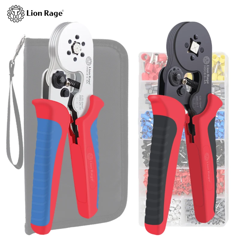 Crimping Pliers Ferrule Sleeves Tubular Terminal Tools HSC8 6-4 6-6 16-6 Wire Crimper Household Electrical Sets 1200pcs Terminal