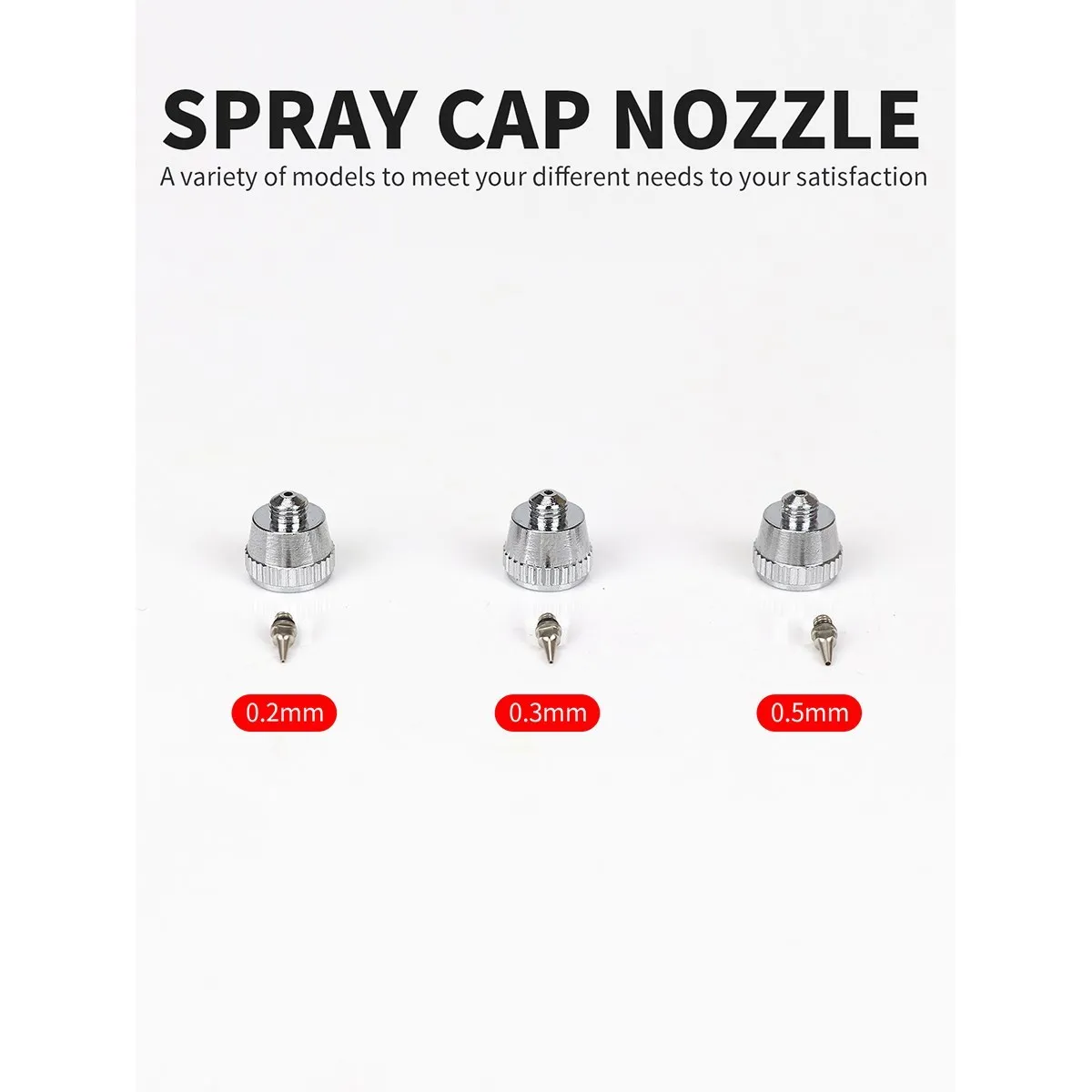 0.2/0.3/0.5mm Airbrush Nozzle Needle Replacement for Airbrushes Spray Gun Model Spraying Paint Maintenance Accessories