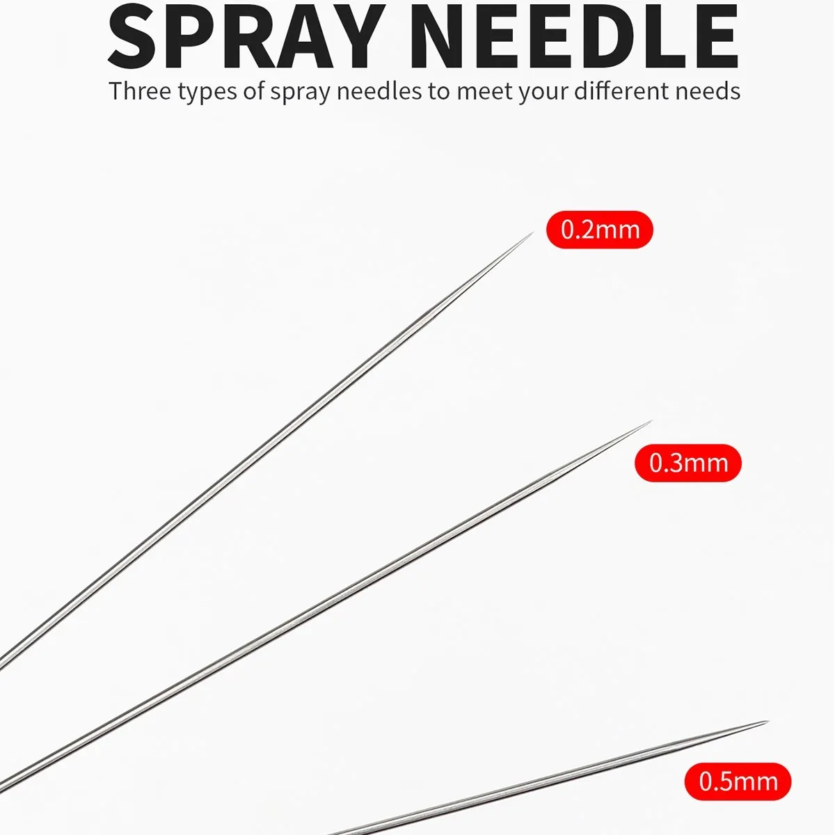 0.2/0.3/0.5mm Airbrush Nozzle Needle Replacement for Airbrushes Spray Gun Model Spraying Paint Maintenance Accessories