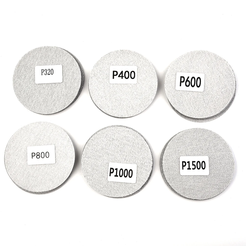30Pcs 3inch 75mm Sanding Discs Wet/Dry Sandpaper 320, 400, 600, 800, 1000, 1500 Grit High Quality Sand Carabiner Round Sand Tray
