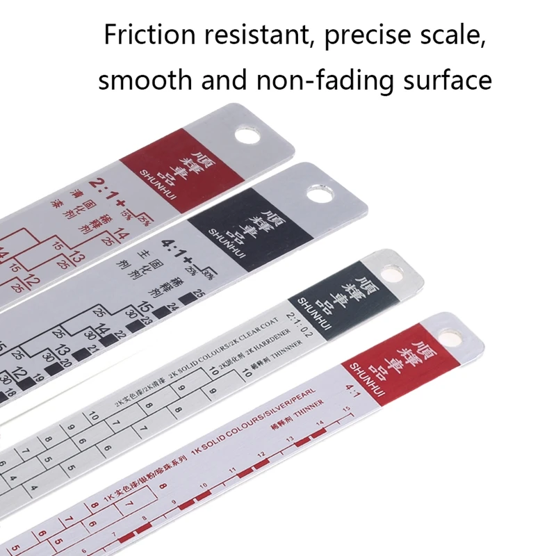 Standard Paint Ruler Paint Ratio Ruler Paint Mixing Ruler Dipstick Scale Ruler Paint Mixing Tool Ruler Paint Tool
