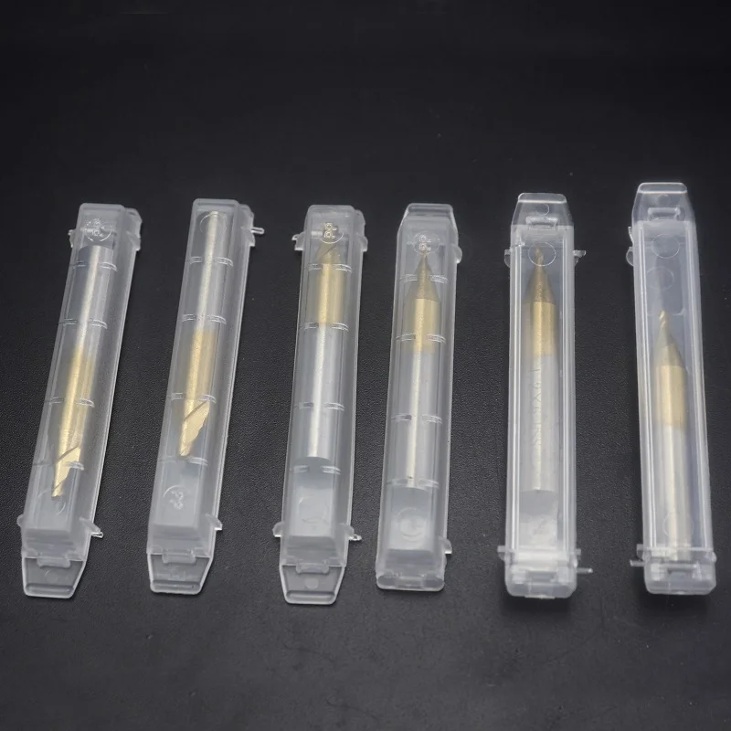 CHSYX High Quality 1.0-3.0mm HSS Titanium End Milling Cutter Engraving Edge Cutter CNC Bits End Mill for Key Cutting Machine