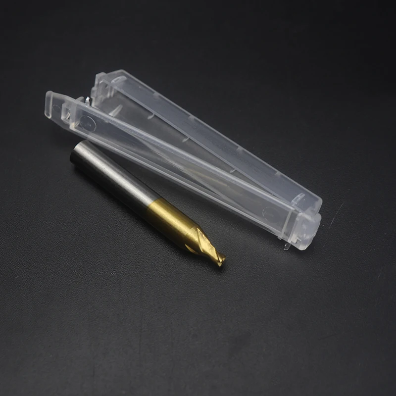 CHSYX High Quality 1.0-3.0mm HSS Titanium End Milling Cutter Engraving Edge Cutter CNC Bits End Mill for Key Cutting Machine