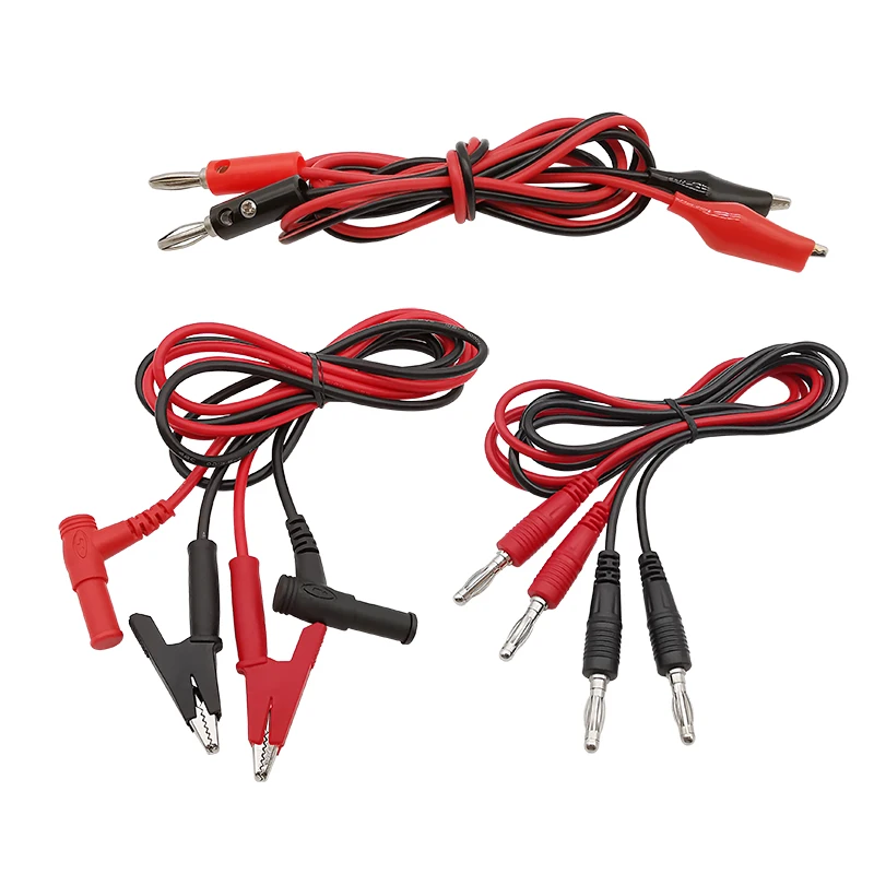 Universal Multimeter Test Leads 4mm Banana Plug Connector to Alligator Clips / Banana Plug / Tweezers Clip / Probe Tip Wire Test
