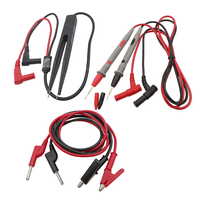 Universal Multimeter Test Leads 4mm Banana Plug Connector to Alligator Clips / Banana Plug / Tweezers Clip / Probe Tip Wire Test