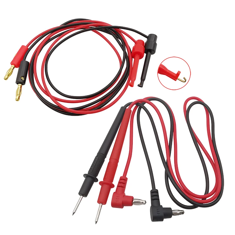 Universal Multimeter Test Leads 4mm Banana Plug Connector to Alligator Clips / Banana Plug / Tweezers Clip / Probe Tip Wire Test