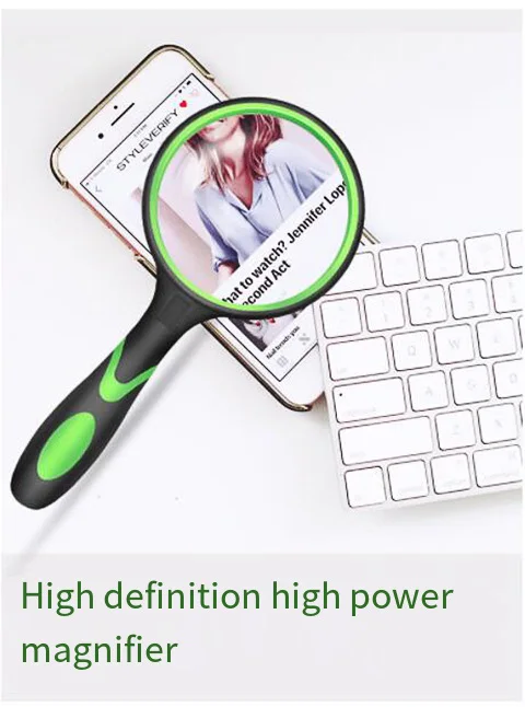 10X Magnifying Glass For Kids Seniors Handheld Reading Magnifier 50mm Magnifying Lens For Reading Science Nature Exploration