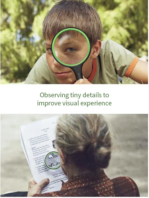 10X Magnifying Glass For Kids Seniors Handheld Reading Magnifier 50mm Magnifying Lens For Reading Science Nature Exploration
