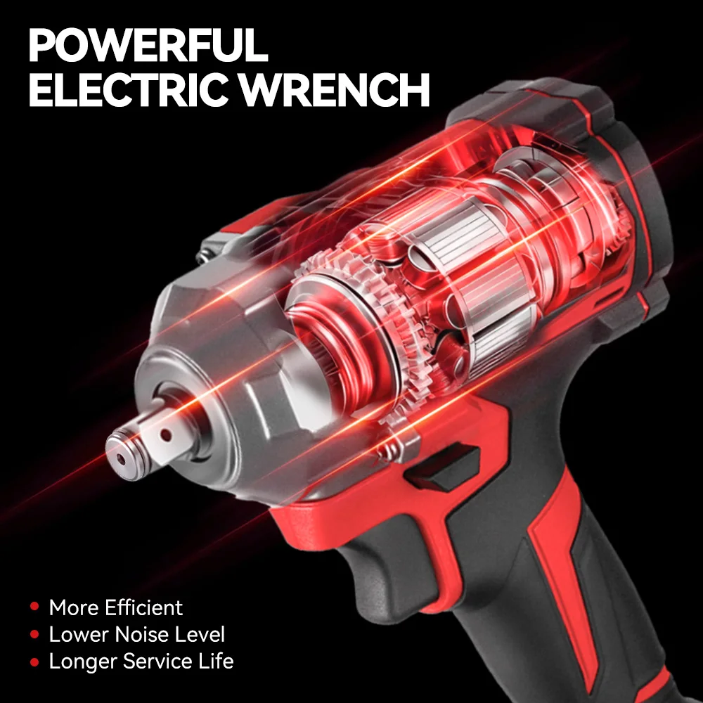 ONEVAN 21V Brushless Electric Impact Wrench 1200 N.m Cordless Wrench Electric Screwdriver Power Tool For Makita 18V Battery Pin