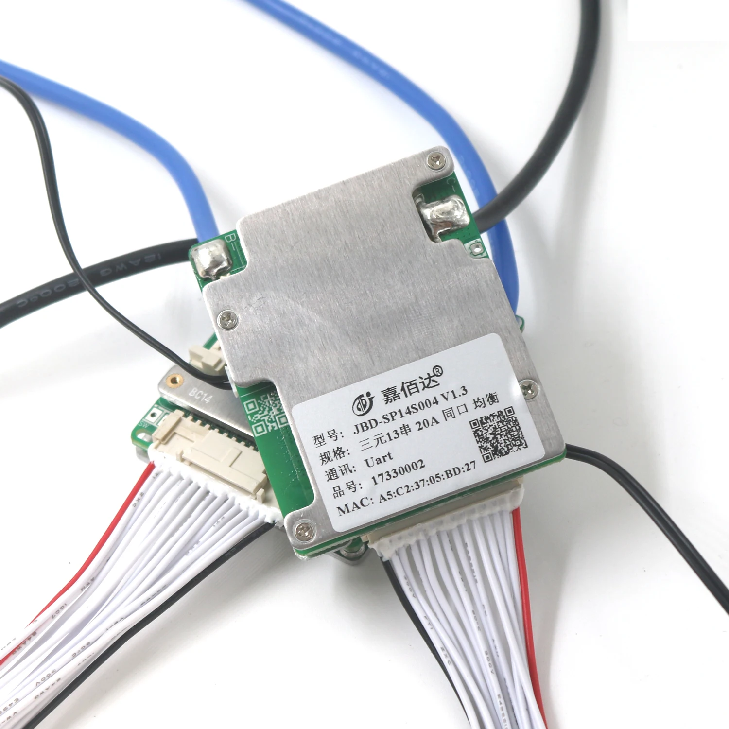 JBD Bluetooth 7S to 14S 13S Lithium Battery Protection Board Smart BMS Balance 24V 36V 48V 52V Li-ion Lipo 8S 12S LifePo4 30A