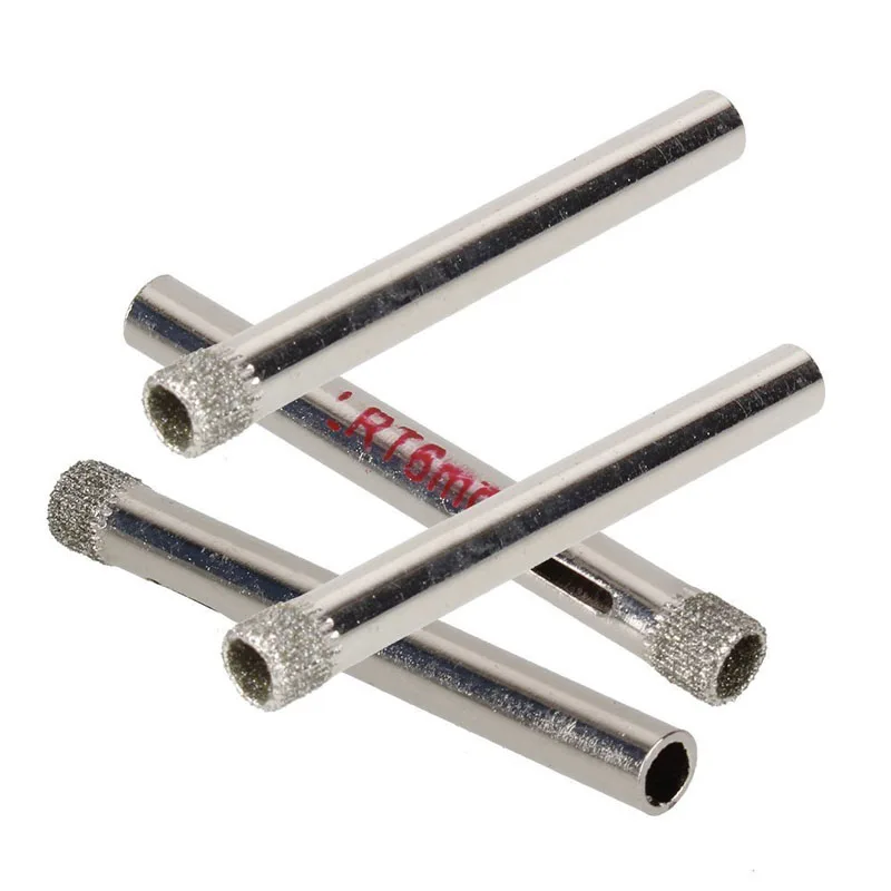 10pcs 6mm Diamond Coated Drill Bit Tile Ceramic Glass Hole Saws Silver Cutter Opener Bits Drill Bit Tool