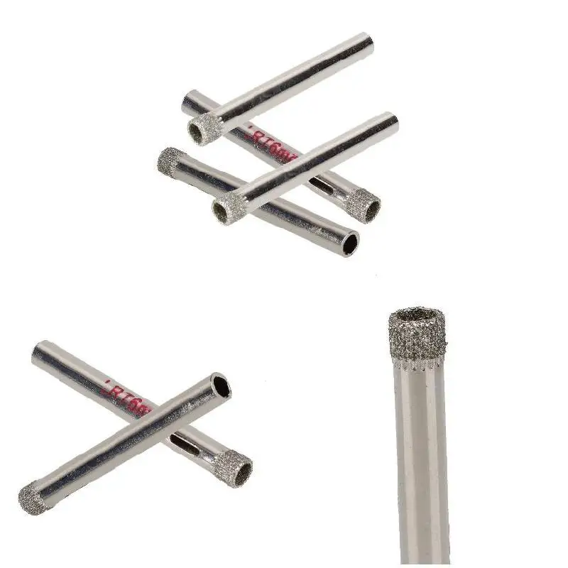10pcs 6mm Diamond Coated Drill Bit Tile Ceramic Glass Hole Saws Silver Cutter Opener Bits Drill Bit Tool