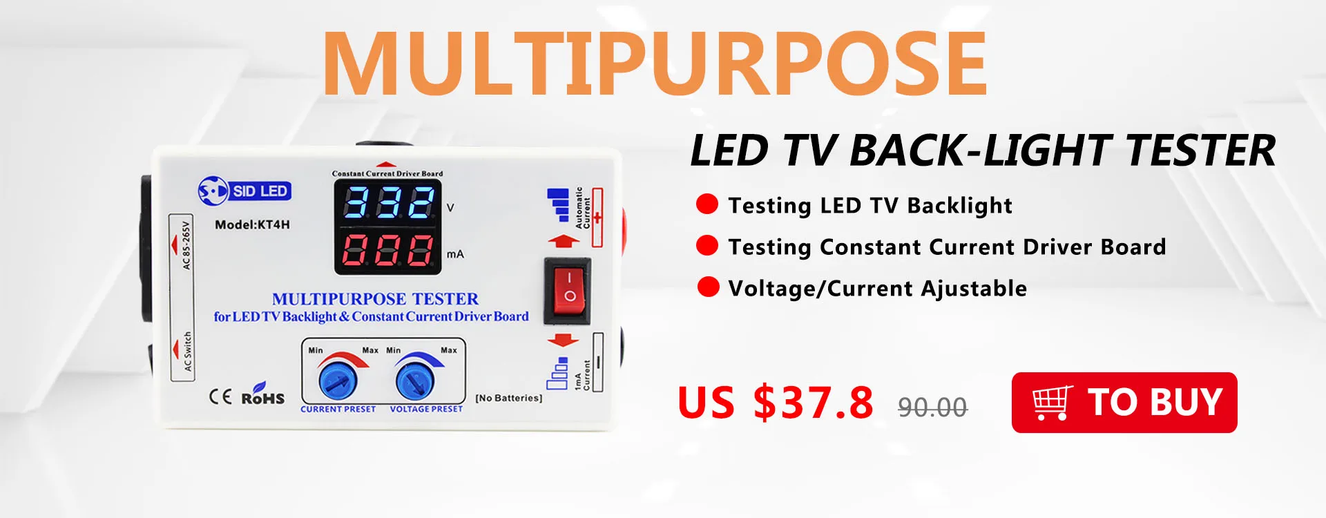 Capacitor Discharger 10-1000V Fast Discharge Protection Electrician Voltage Discharging Tool for Electronic