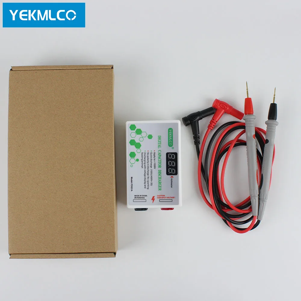 Capacitor Discharger 10-1000V Fast Discharge Protection Electrician Voltage Discharging Tool for Electronic