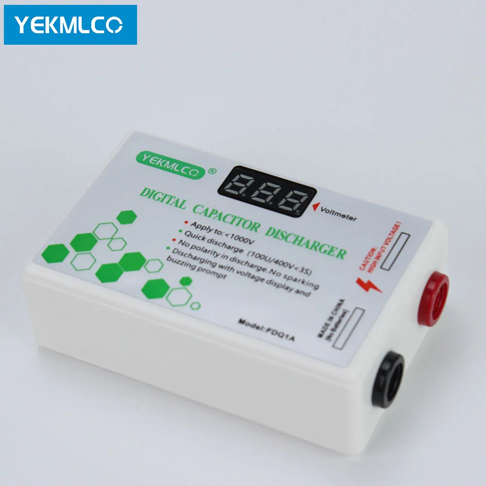 Capacitor Discharger 10-1000V Fast Discharge Protection Electrician Voltage Discharging Tool for Electronic