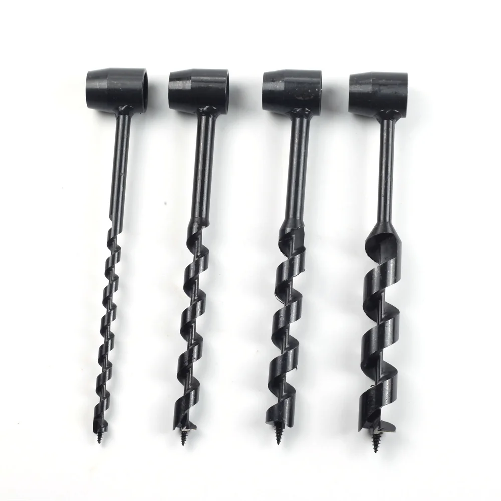 Bushcraft Outdoor Survival Hand Drill Carbon Steel Manual Auger Manual Survival Drill Self-Tapping Wood Punching Tool