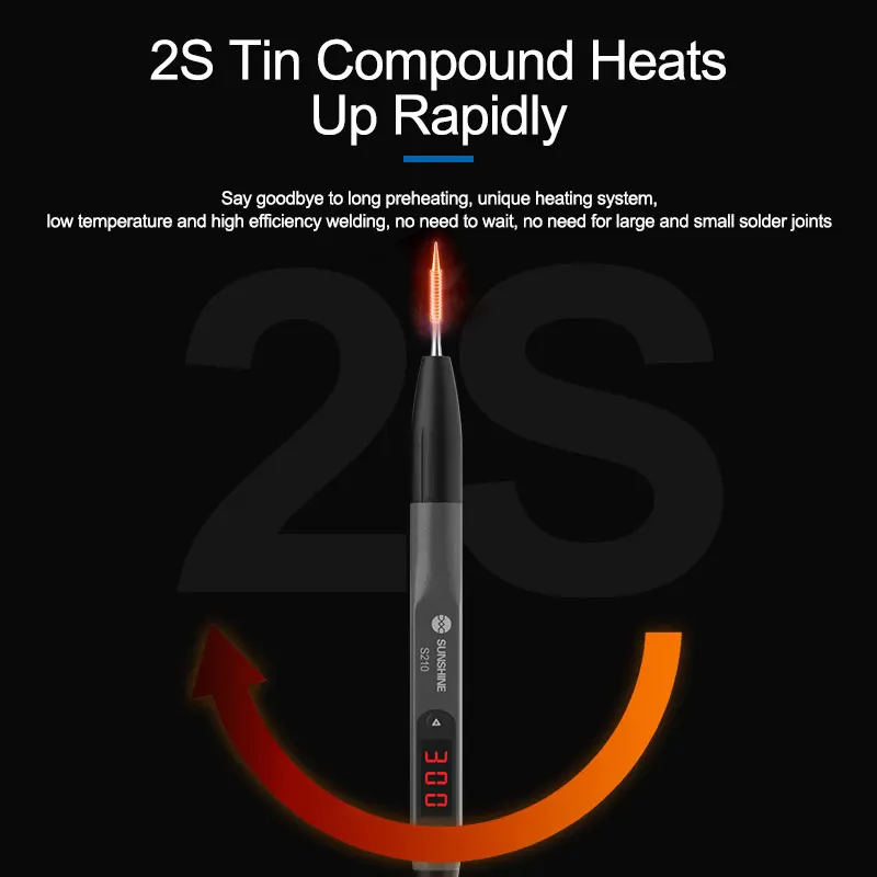 SUNSHINE C210 Series Integrated Soldering Iron Tips and Heating Core Efficient Heat Conduction Temperature Recovery for S210