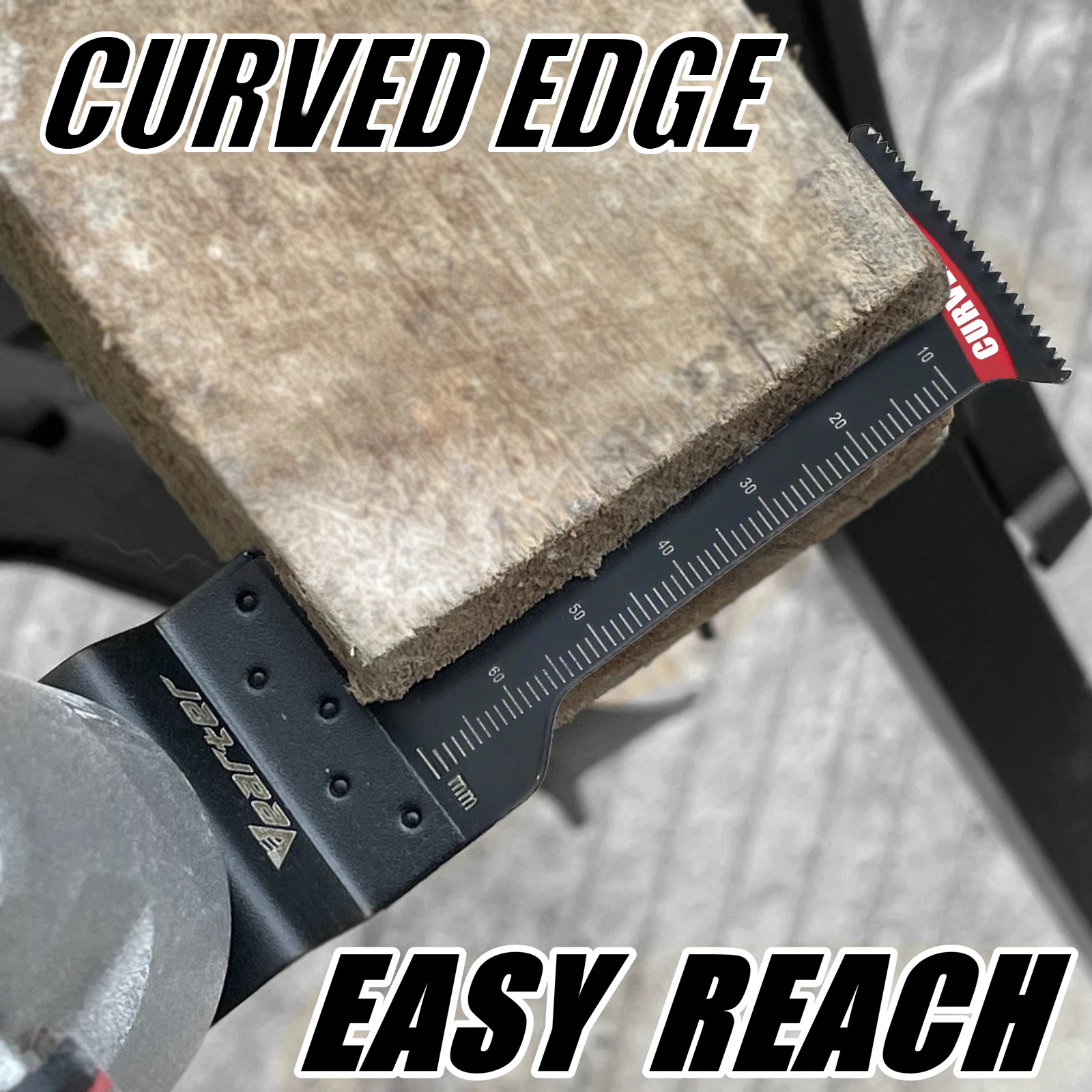 Vearter 7Pack 31mm Bi-Metal Extra Long Oscillating Saw Blade, Curved Edge Precision Cutting For Metal, Nailed Wood, Drywall, PVC