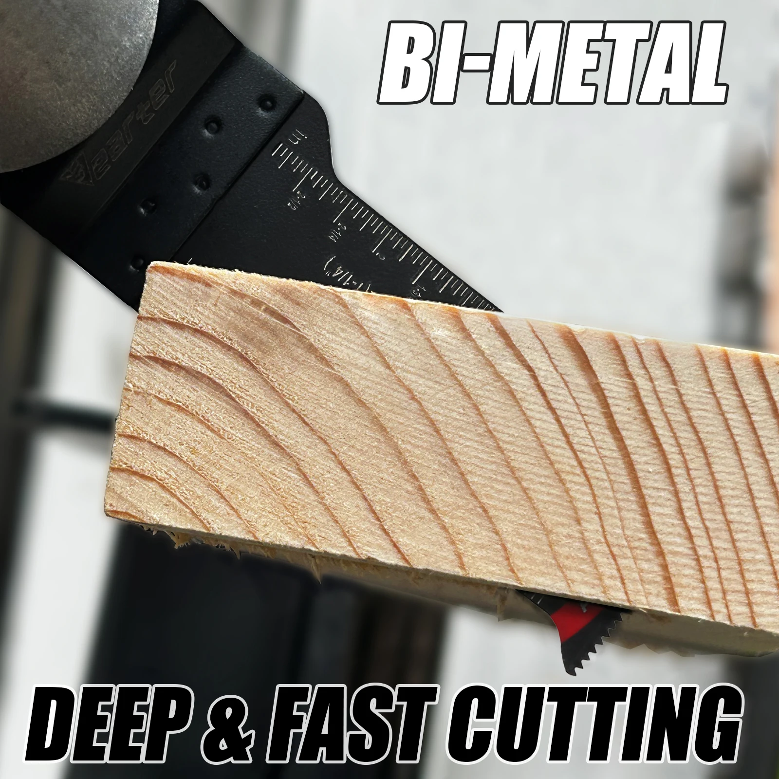 Vearter 7Pack 31mm Bi-Metal Extra Long Oscillating Saw Blade, Curved Edge Precision Cutting For Metal, Nailed Wood, Drywall, PVC
