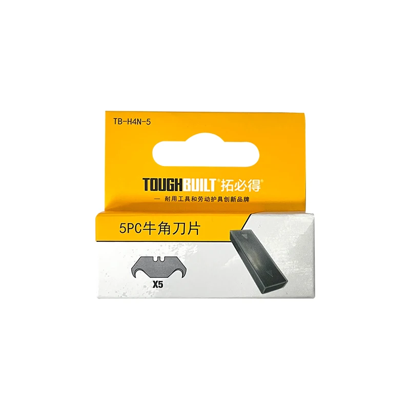 TOUGHBUILT TB-H4S30-80/TB-H4S-5/TB-H4N-5 Utility Knife Blades Cowhorn Blades Trapezoidal Blades
