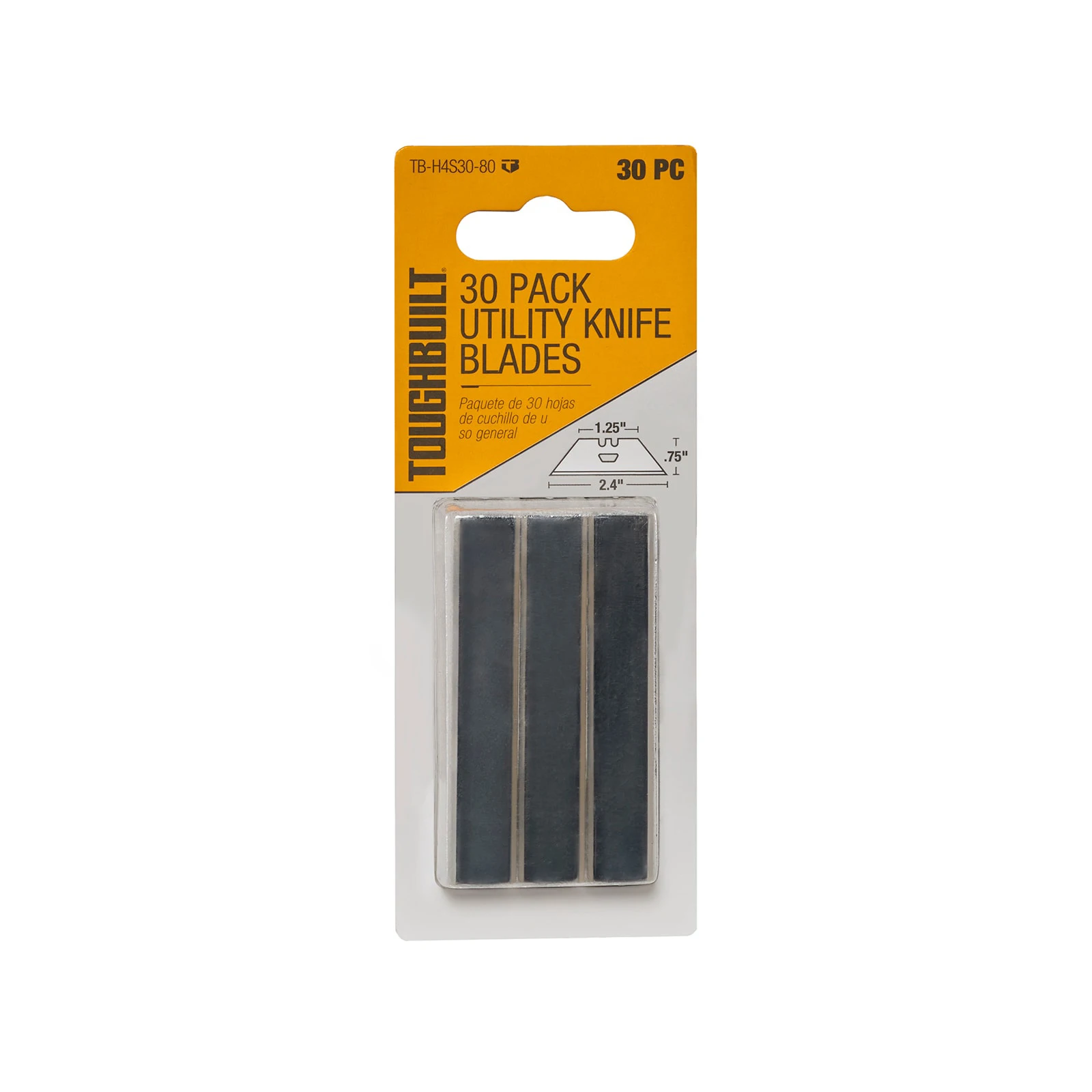 TOUGHBUILT TB-H4S30-80/TB-H4S-5/TB-H4N-5 Utility Knife Blades Cowhorn Blades Trapezoidal Blades