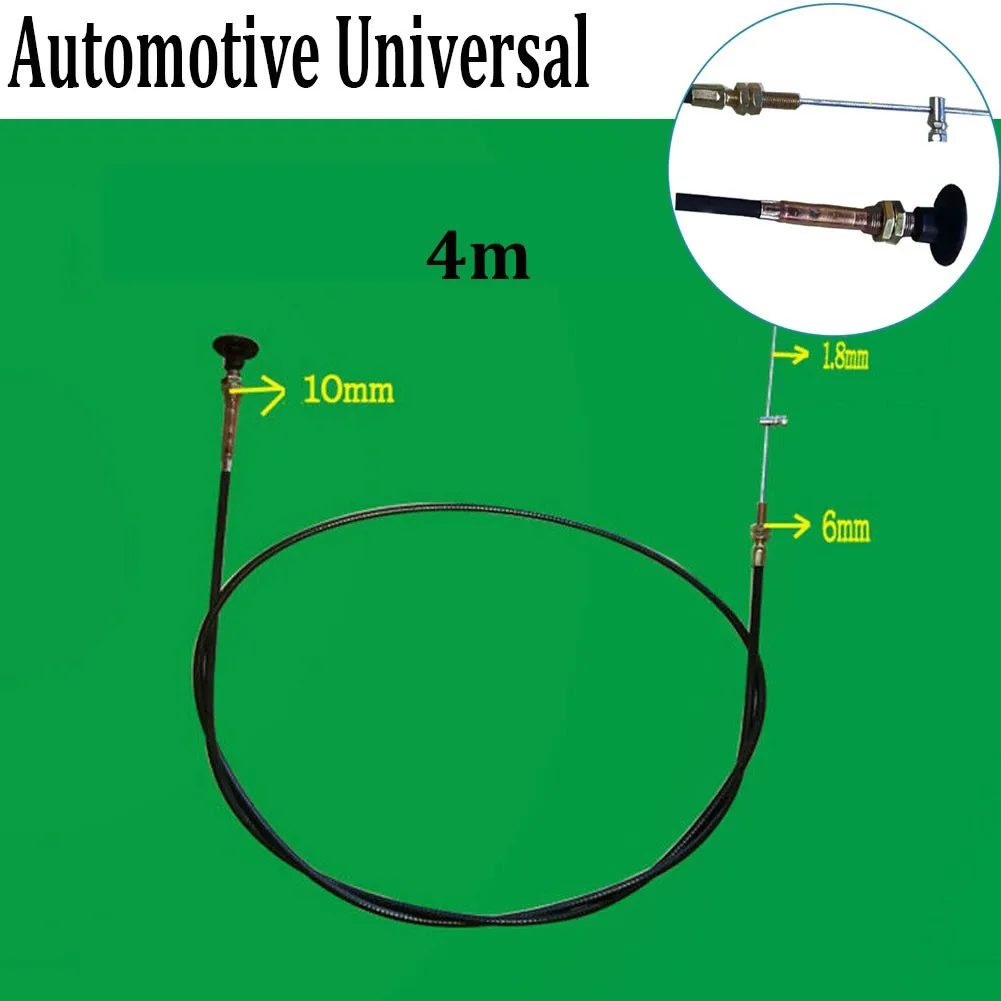 2-5m Stop Choke Bowden Cable 6mm/10mm Cars Commercial Control Bonnet Engine Flameout Line Fuel Throttle Trucks