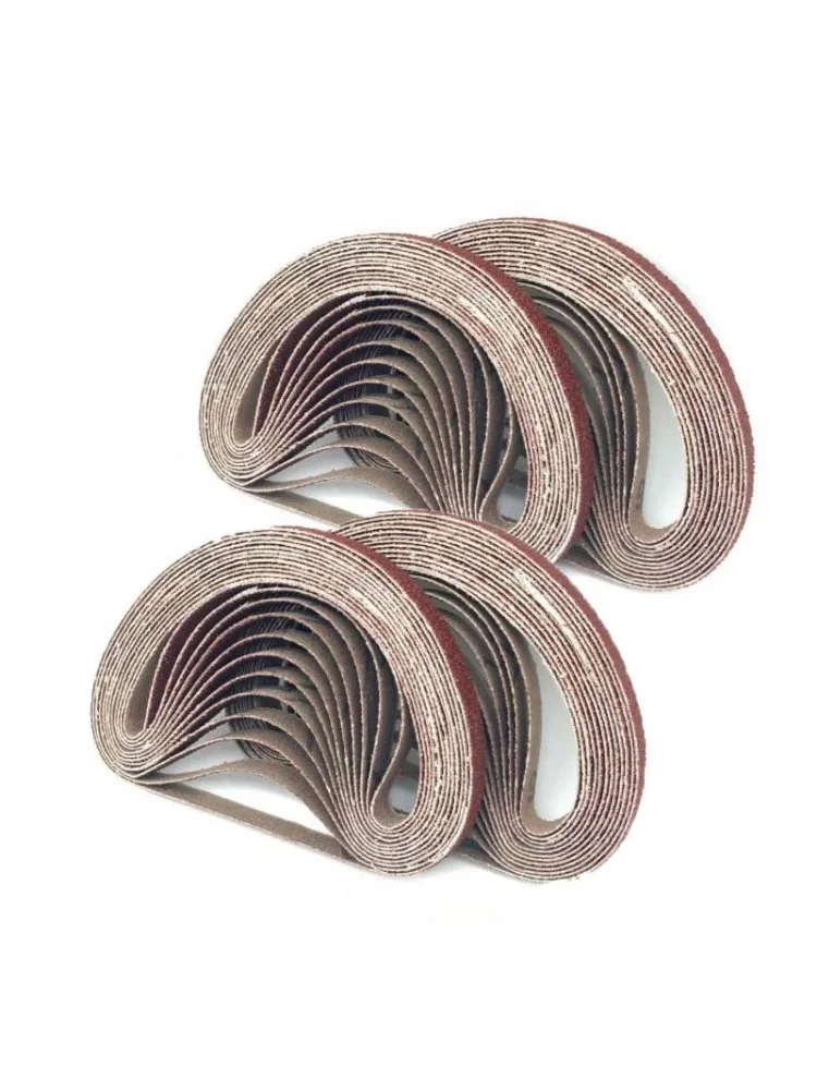 50pcs 5Rolls 10x330mm(0.39X12.99inch) Sanding Belt For Belt Sander Polishing Machine 40/60/80/120 Grit