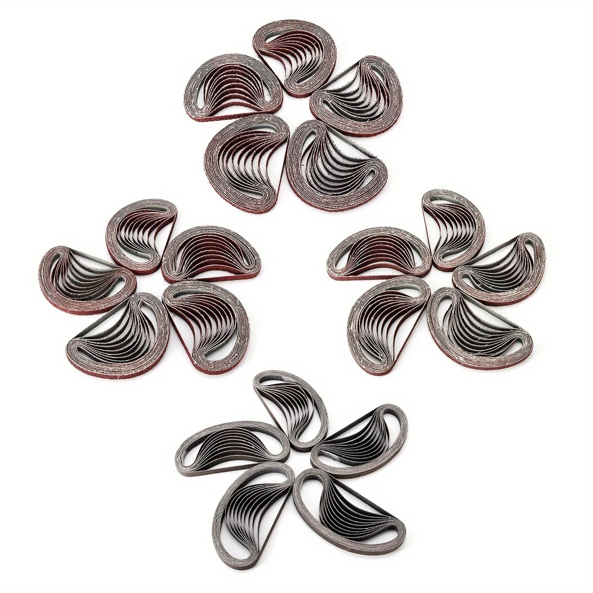 50pcs 5Rolls 10x330mm(0.39X12.99inch) Sanding Belt For Belt Sander Polishing Machine 40/60/80/120 Grit