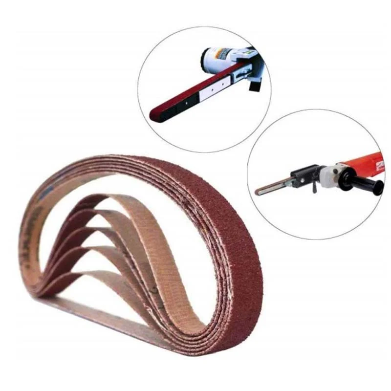 50pcs 5Rolls 10x330mm(0.39X12.99inch) Sanding Belt For Belt Sander Polishing Machine 40/60/80/120 Grit