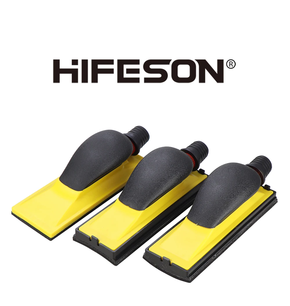 HIFESON 70x198mm Manual Vacuum Polishing Block Sanding Abrasive Block Hand Grinding Board 3 Types Arcs For Car Paint Surface