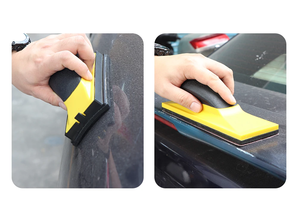 HIFESON 70x198mm Manual Vacuum Polishing Block Sanding Abrasive Block Hand Grinding Board 3 Types Arcs For Car Paint Surface