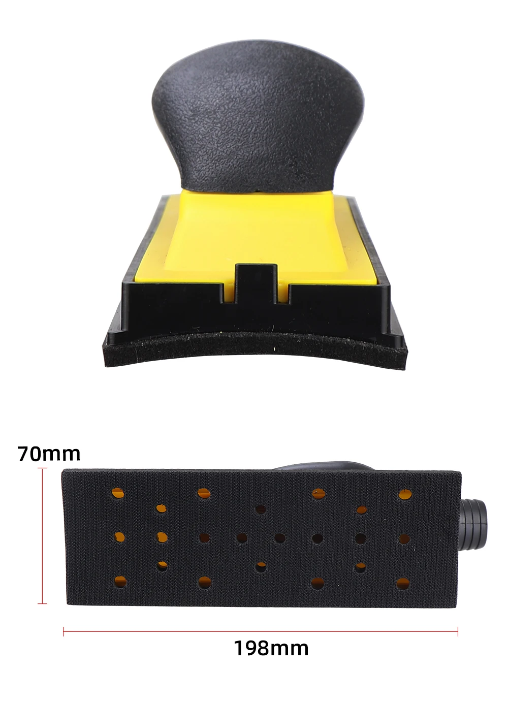 HIFESON 70x198mm Manual Vacuum Polishing Block Sanding Abrasive Block Hand Grinding Board 3 Types Arcs For Car Paint Surface