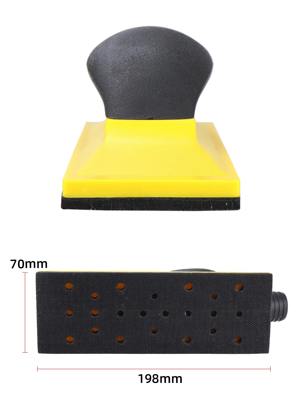 HIFESON 70x198mm Manual Vacuum Polishing Block Sanding Abrasive Block Hand Grinding Board 3 Types Arcs For Car Paint Surface